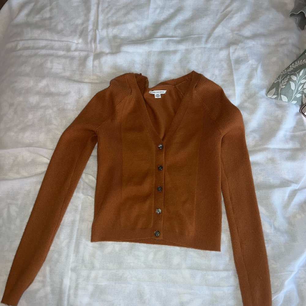 Women's Rust Cardigan Sweater